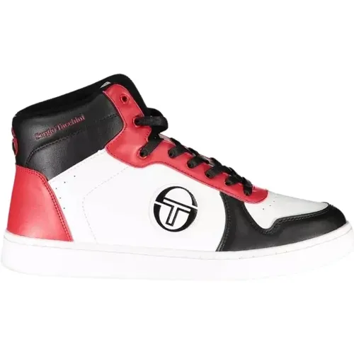 Weiße High-Top Sneaker mit eleganten Details , Herren, Größe: 40 EU - Sergio Tacchini - Modalova