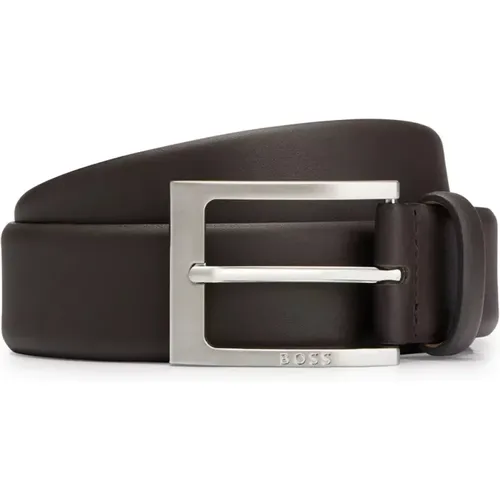 Barnabie Leather Belt with Buckle , male, Sizes: 95 CM, 85 CM, 105 CM, 115 CM, 110 CM, 90 CM, 100 CM - Hugo Boss - Modalova