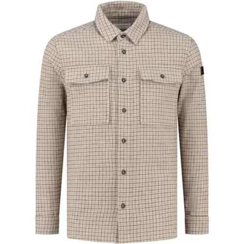 Heritage Pattern Long Sleeve Shirt , male, Sizes: S - PureWhite - Modalova
