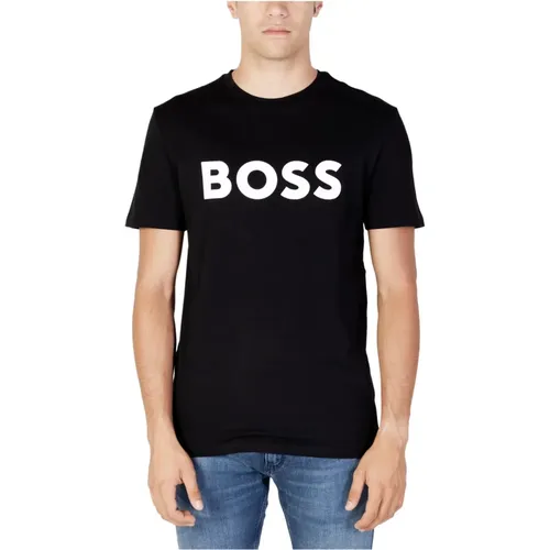 Klassisches Herren T-Shirt aus Baumwolle , Herren, Größe: XL - Boss - Modalova