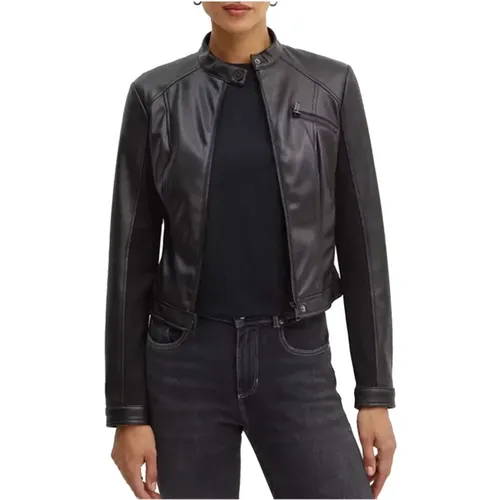 Schwarze Jacken für Frauen , Damen, Größe: M - Guess - Modalova
