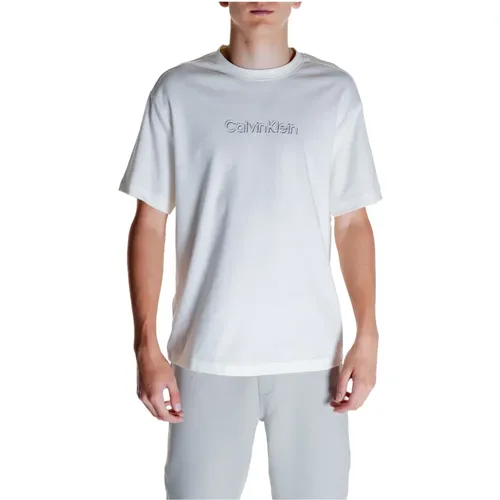 Geprägtes Logo T-Shirt Kollektion Baumwolle , Herren, Größe: 2XL - Calvin Klein - Modalova