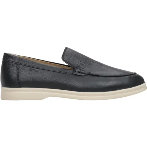 Damen Schwarze Lederloafer Er00113446 , Damen, Größe: 38 EU - Estro - Modalova