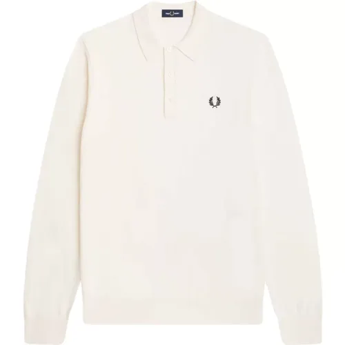 Long Sleeve Knit Polo , male, Sizes: S - Fred Perry - Modalova