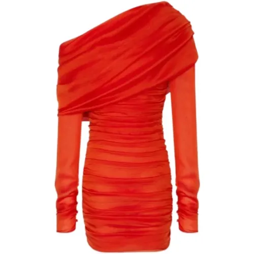 Long Sleeve Silk Dress , female, Sizes: L - Saint Laurent - Modalova
