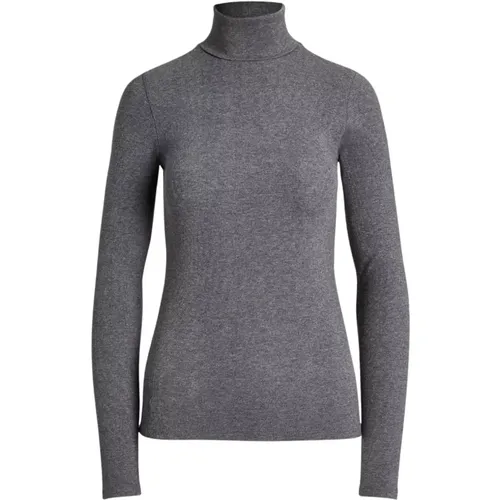 Grauer Slim Fit Pullover mit Logo , Damen, Größe: L - Ralph Lauren - Modalova