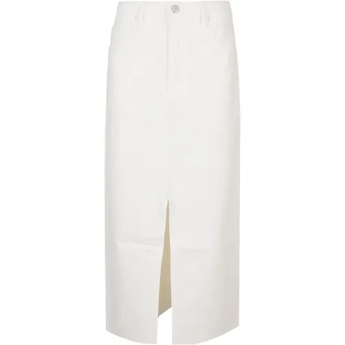 Ecru Midaxi Skirt , female, Sizes: W25, W27, W26 - Frame - Modalova