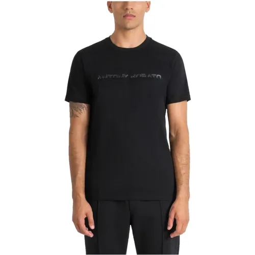 Schwarzes Slim Fit Baumwoll T-Shirt - Antony Morato - Modalova