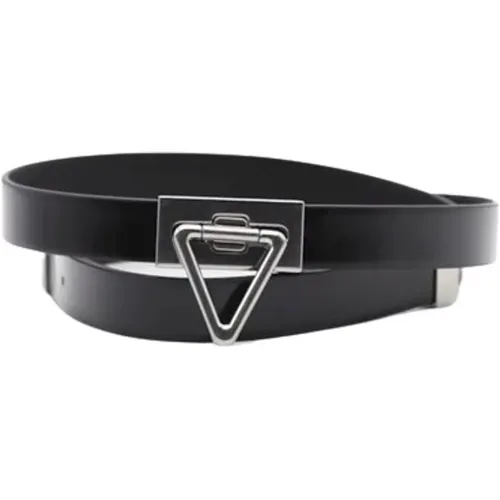 Leather Twist Lock Belt , male, Sizes: 100 CM, 90 CM - Bottega Veneta - Modalova