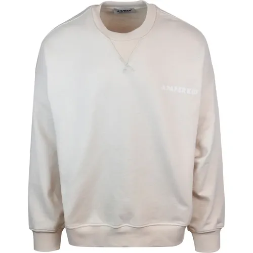 Sweater Loose Fit Cotton Logo , male, Sizes: M - A Paper Kid - Modalova