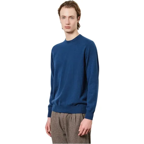 Kaschmir Rippstrick Rundhalsausschnitt Pullover , Herren, Größe: XL - Massimo Alba - Modalova