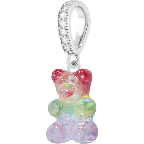 Nostalgia Bear Pendant With Pave Connector , female, Sizes: ONE SIZE - Crystal Haze - Modalova