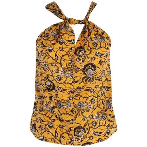 Floral Print Halter Top - Excellent Condition , female, Sizes: XS - Isabel Marant Pre-owned - Modalova