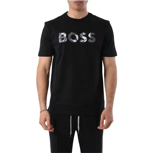 Baumwoll Logo T-shirt Regular Fit , Herren, Größe: L - Hugo Boss - Modalova