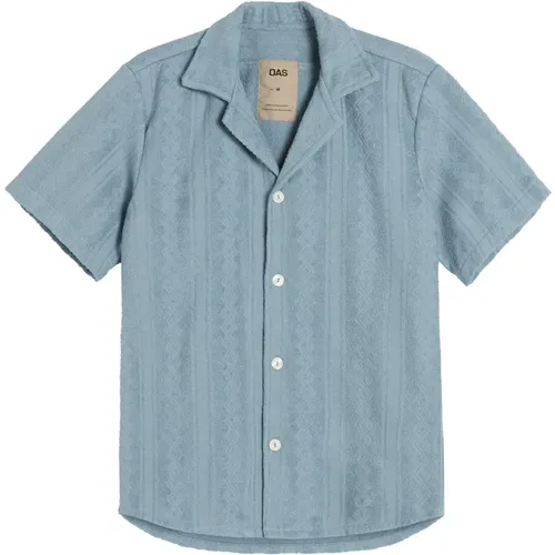 Luxuriöses Gestreiftes Terry Shirt , Herren, Größe: XL - OAS - Modalova