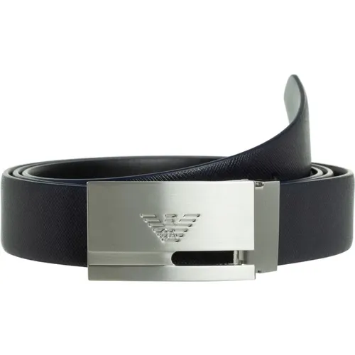 Elegant Leather Belt for Men , male, Sizes: ONE SIZE - Emporio Armani - Modalova