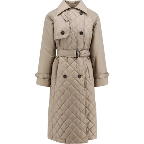 Quilted Nylon Double-Breasted Jacket , female, Sizes: 2XS - BRUNELLO CUCINELLI - Modalova