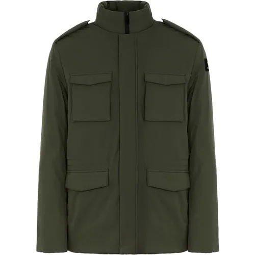 Grüne Military-Style Pelz gefütterte Jacke , Herren, Größe: 2XL - Suns - Modalova