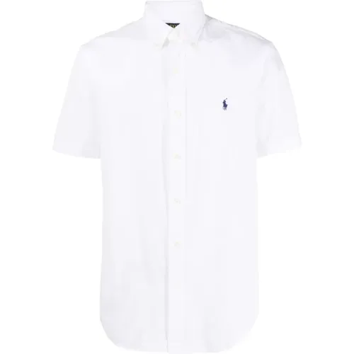 Weiße Herrenhemden Kurzarm , Herren, Größe: 2XL - Ralph Lauren - Modalova