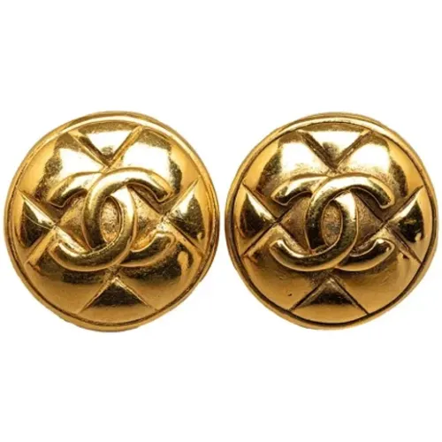 Pre-owned Metal earrings , female, Sizes: ONE SIZE - Chanel Vintage - Modalova