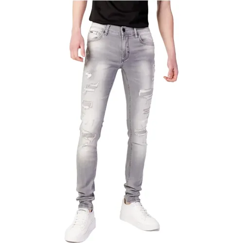 Grey Ripped Effect Jeans , male, Sizes: W36 - Antony Morato - Modalova