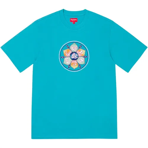 Lotus Short Sleeve Top Aqua , male, Sizes: M - Supreme - Modalova