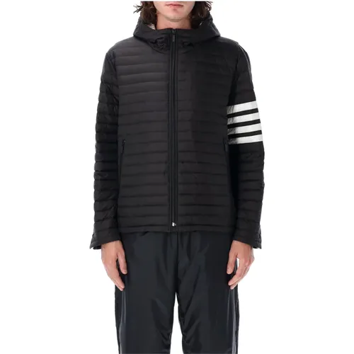 Quilted Hooded Jacket Aw24 , male, Sizes: L, M - Thom Browne - Modalova