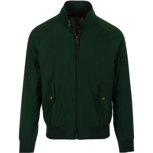 Grüne Harrington-Jacke mit Fraser Tartan-Futter - Baracuta - Modalova