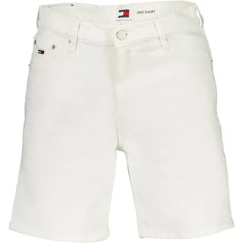 Weiße Herren Kurze Jeans Vater Stil , Herren, Größe: W29 - Tommy Hilfiger - Modalova