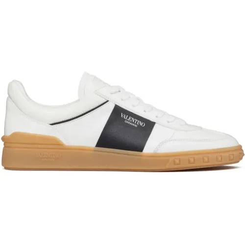 Weiße Sneakers mit Rockstud-Detailing , Herren, Größe: 41 1/2 EU - Valentino Garavani - Modalova