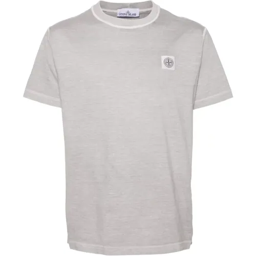 Herren Graue T-Shirts & Polos Ss24 , Herren, Größe: 2XL - Stone Island - Modalova