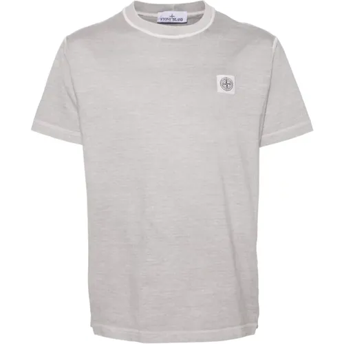 Men's Grey T-Shirts & Polos Ss24 , male, Sizes: 2XL - Stone Island - Modalova
