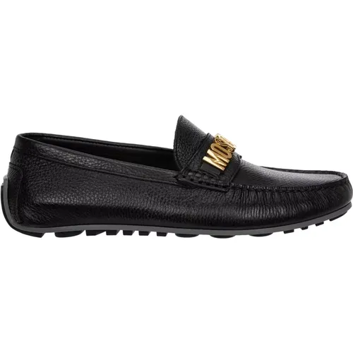 Bequeme Slip-On Schuhe Einfarbig , Herren, Größe: 43 EU - Moschino - Modalova