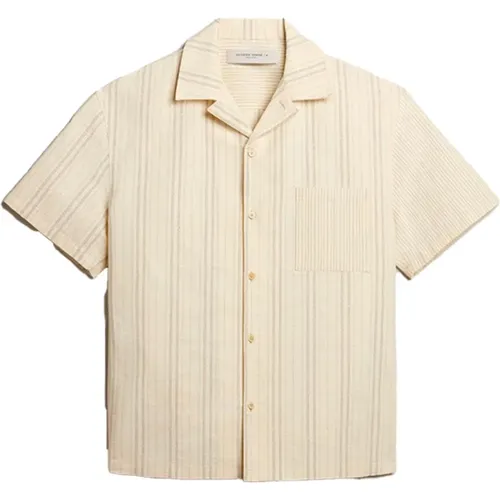 Vintage Striped Bowling Shirt , male, Sizes: M, XL, S - Golden Goose - Modalova