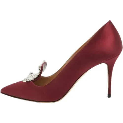 Pre-owned Satin heels , female, Sizes: 8 UK - Manolo Blahnik Pre-owned - Modalova