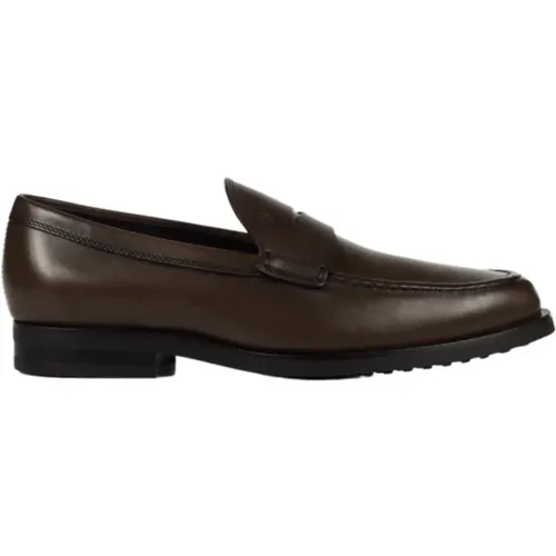Leather Loafers with Antique Finish , male, Sizes: 10 1/2 UK, 7 UK, 6 1/2 UK - TOD'S - Modalova