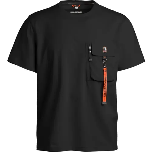 Mojave Schwarze T-shirts , Herren, Größe: M - Parajumpers - Modalova