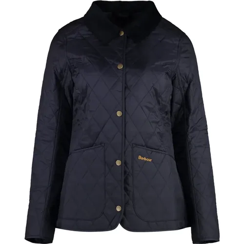 Steppjacke mit Cordkragen , Damen, Größe: M - Barbour - Modalova