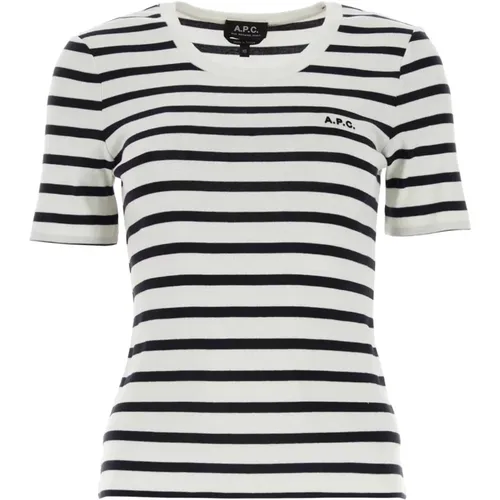 Stilvolles Bedrucktes Baumwoll-T-Shirt , Damen, Größe: XS - A.p.c. - Modalova