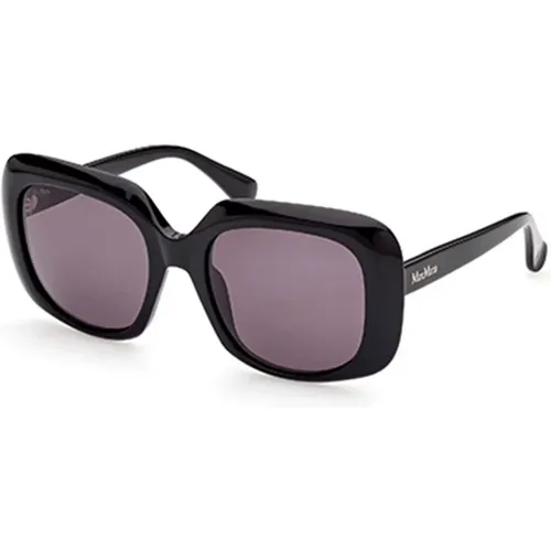 Stilvolle Sonnenbrille in Schwarz und Grau - Max Mara - Modalova