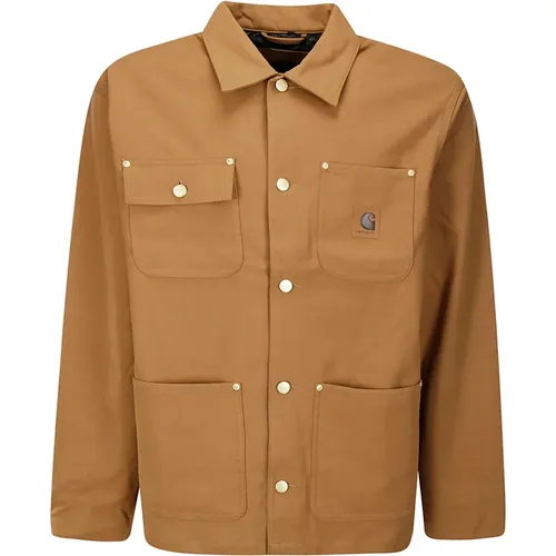 Wildlederjacke mit Goldknöpfen , Herren, Größe: L - Carhartt WIP - Modalova