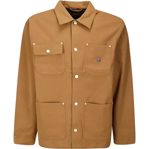 Suede Jacket with Gold Buttons , male, Sizes: M, L - Carhartt WIP - Modalova