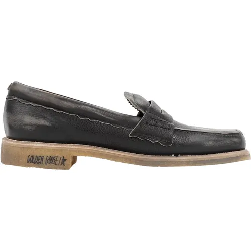 Schwarze Ledersneakers Jerry Loafers , Herren, Größe: 41 EU - Golden Goose - Modalova