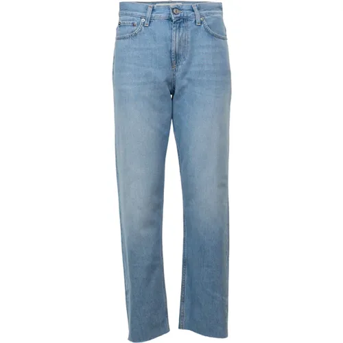 High Waist Light Wash Girlfriend Jeans , Damen, Größe: W30 - Roy Roger's - Modalova