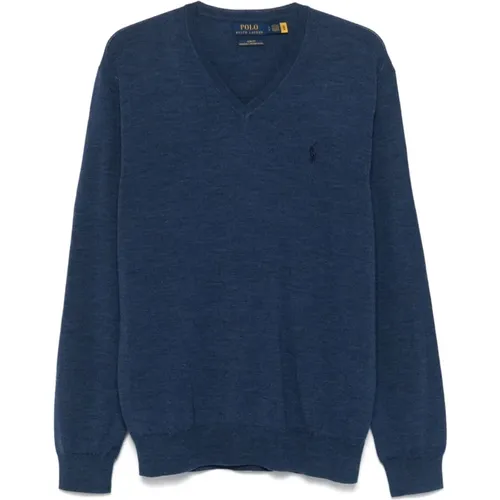 Blaue Pullover , Herren, Größe: S - Ralph Lauren - Modalova