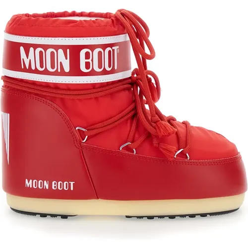 Rote Icon Low Nylon Winterstiefel , Damen, Größe: 36 EU - moon boot - Modalova