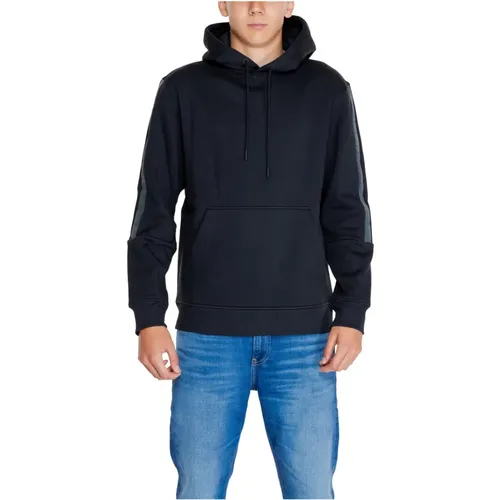 Schwarzer Kapuzenpullover Herbst/Winter Herren , Herren, Größe: 2XL - Calvin Klein Jeans - Modalova