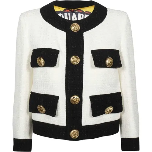 Klassische Tweedjacke mit Vier Taschen - Dsquared2 - Modalova