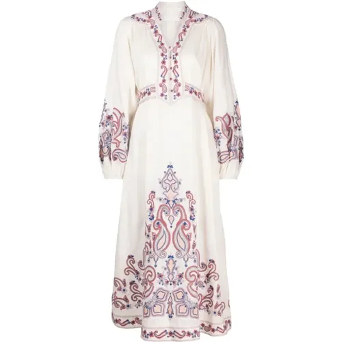 Romantic Floral Embroidered Midi Dress , female, Sizes: S - Zimmermann - Modalova