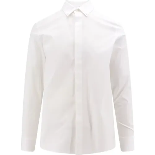 Weiße Slim Fit Hemd mit Knöpfen , Herren, Größe: XL - Valentino - Modalova